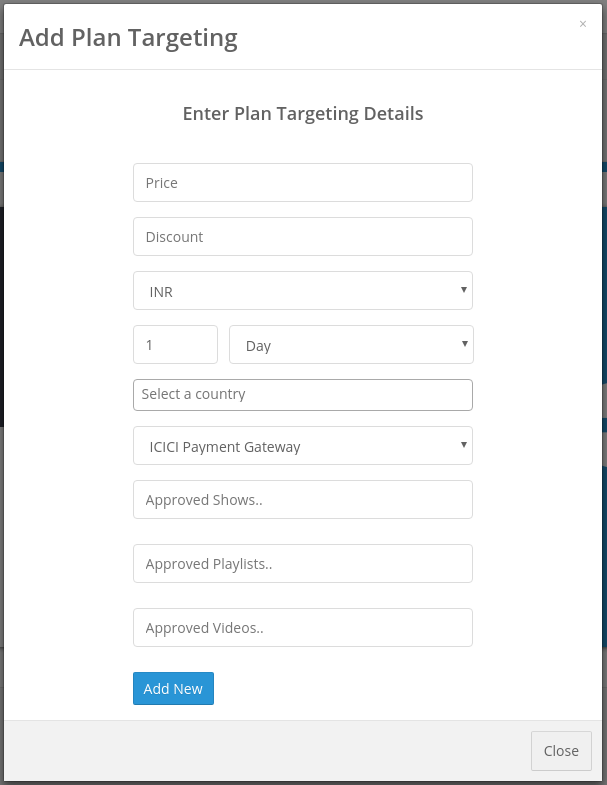 Adding Targeting for a plan