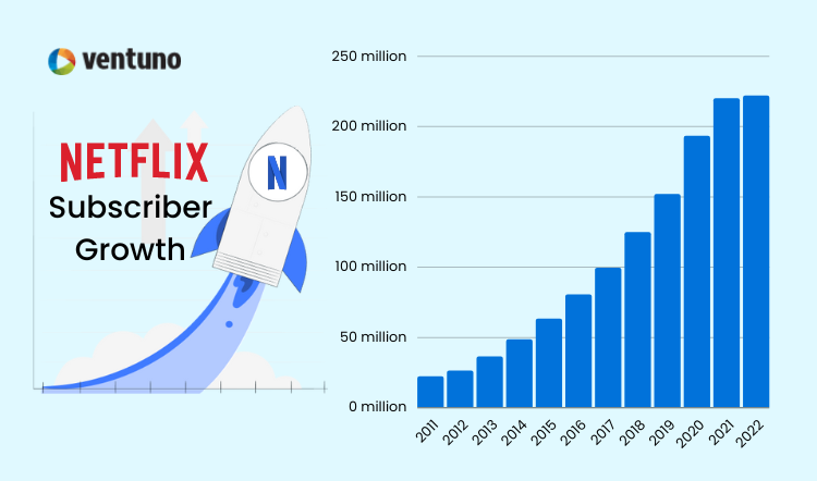 Netflix Subscriber Growth Infographic