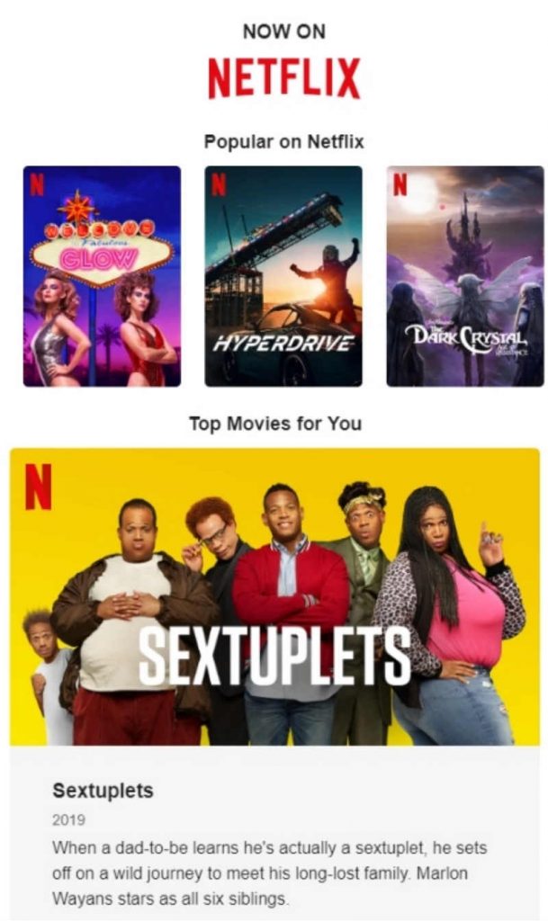 Netflix Popular Email