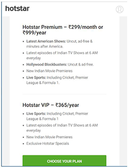 hotstar upsell