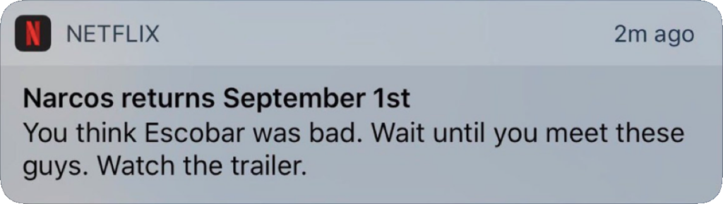 netflix trailer push notification