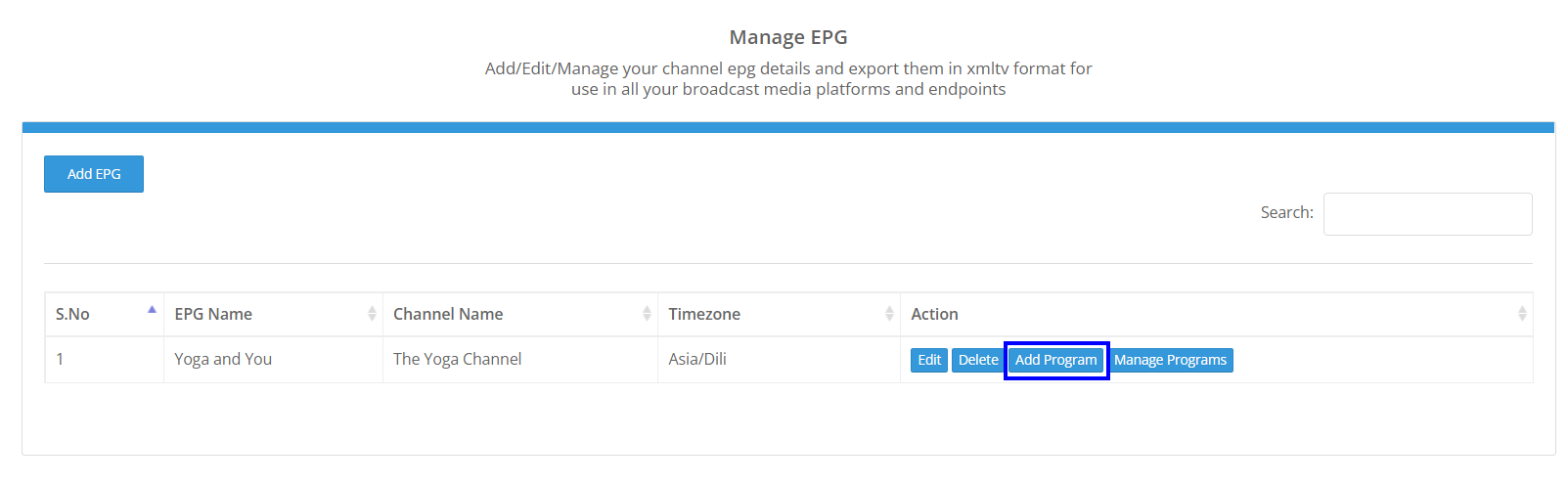 Create EPG step 3